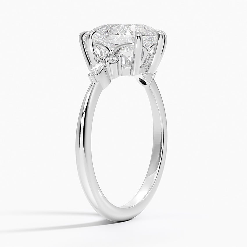 Lucerne Diamond Ring - White Gold - 2 ct - Side 1