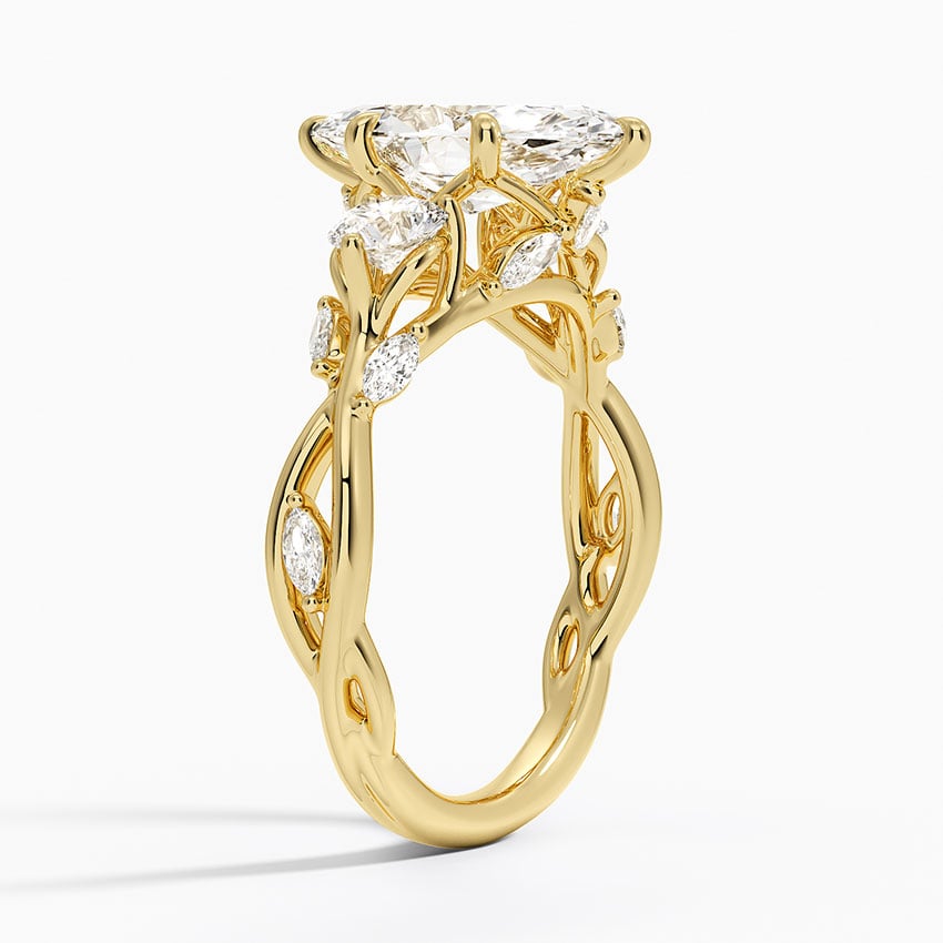 Amalfi Diamond Ring - Yellow Gold - 2 ct - Side 1