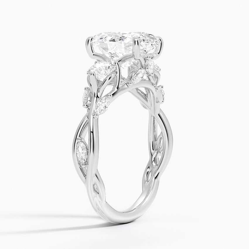 Santorini Diamond Ring - White Gold - 2.5 ct - Side 1
