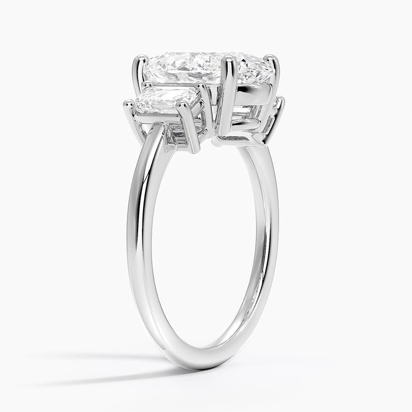 Geneva Diamond Ring - White Gold - 3 ct - Side 1
