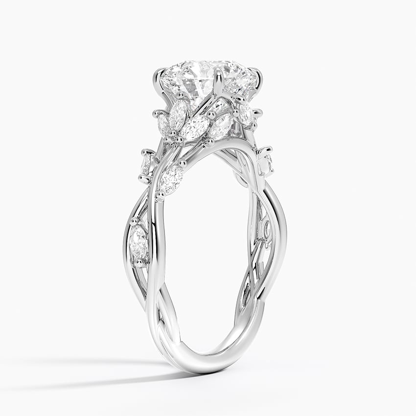 Positano Diamond Ring - White Gold - 2 ct - Side 1