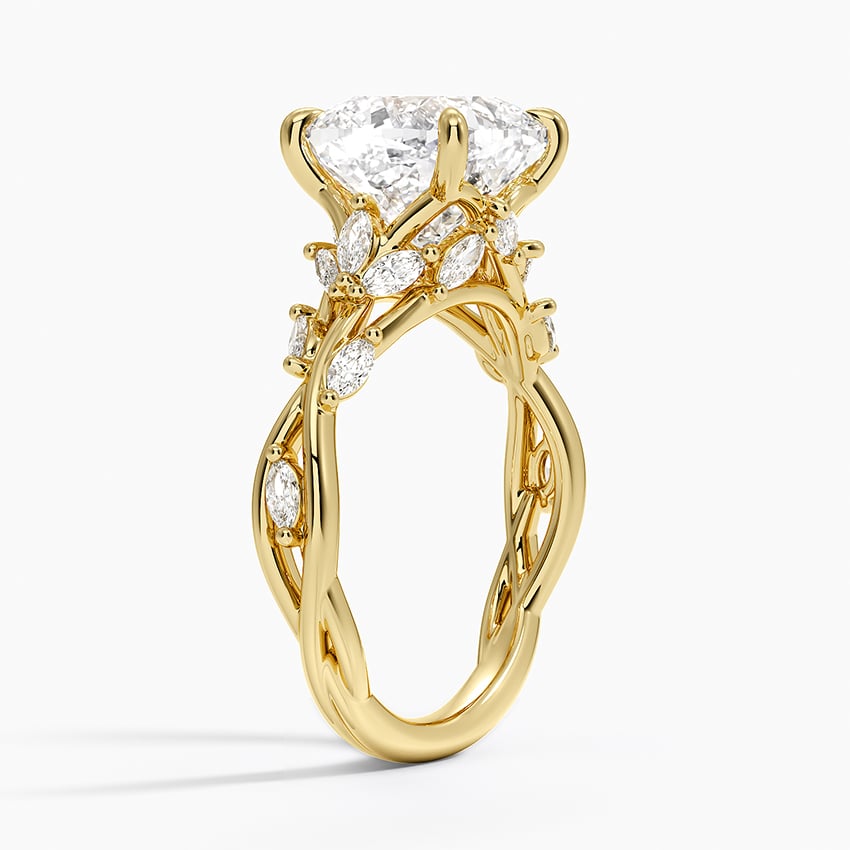 Sicily Diamond Ring - Yellow Gold - 3.5 ct - Side 1