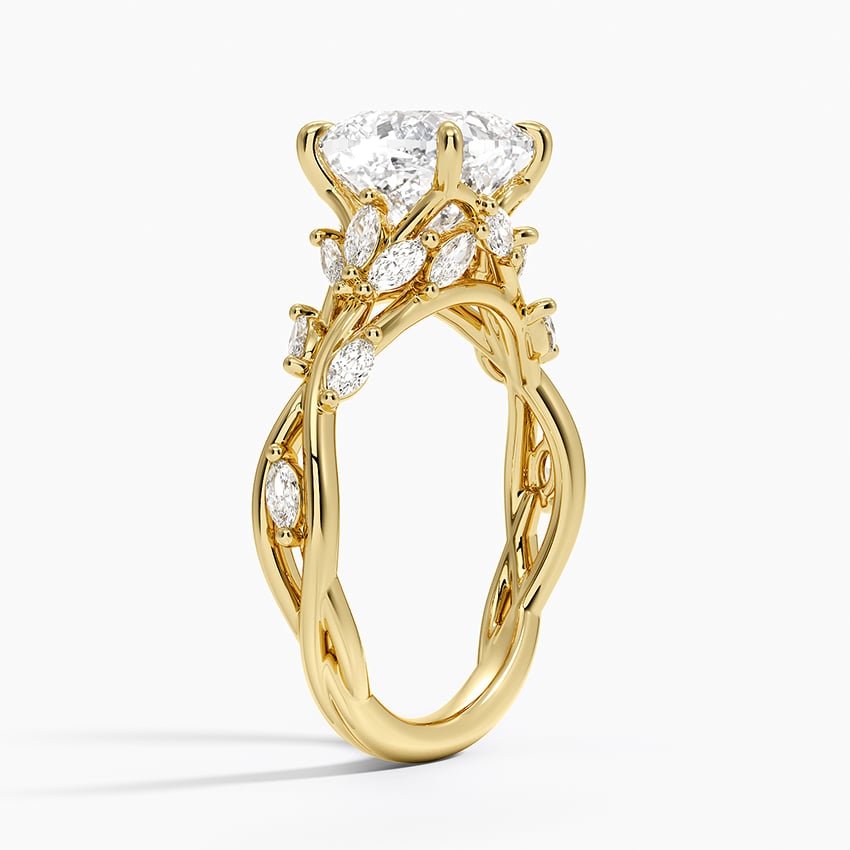 Sicily Diamond Ring - Yellow Gold - 2.5 ct - Side 1