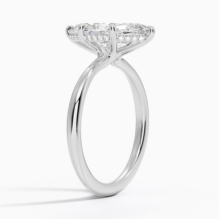 Kyoto Diamond Ring - White Gold - 2.5 ct - Side 1