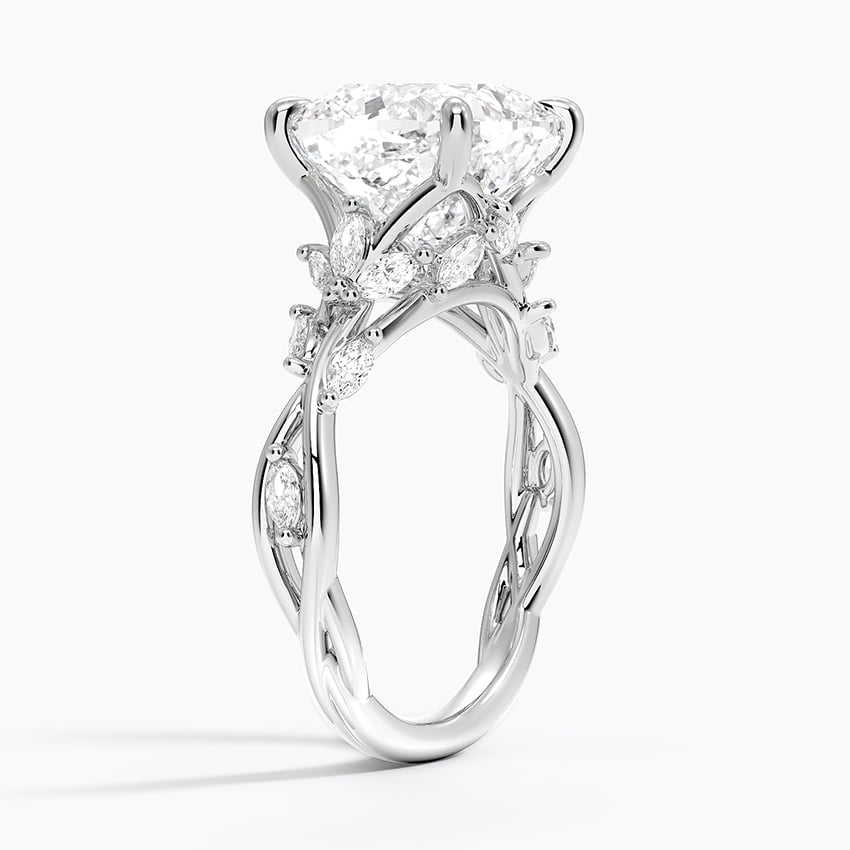Sicily Diamond Ring - White Gold - 5 ct - Side 1