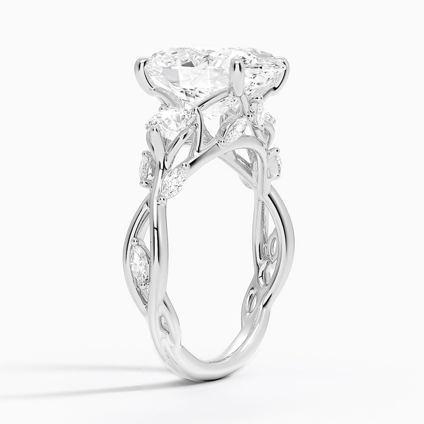 Santorini Diamond Ring - White Gold - 3.5 ct - Side 1