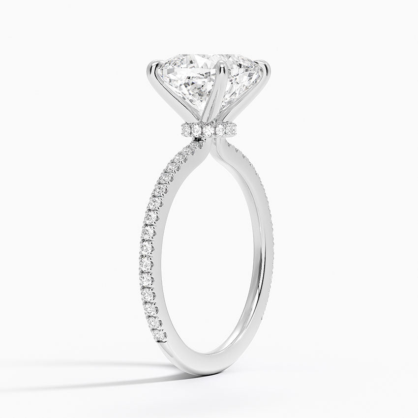 Monaco Diamond Ring - White Gold - 3 ct - Side 1