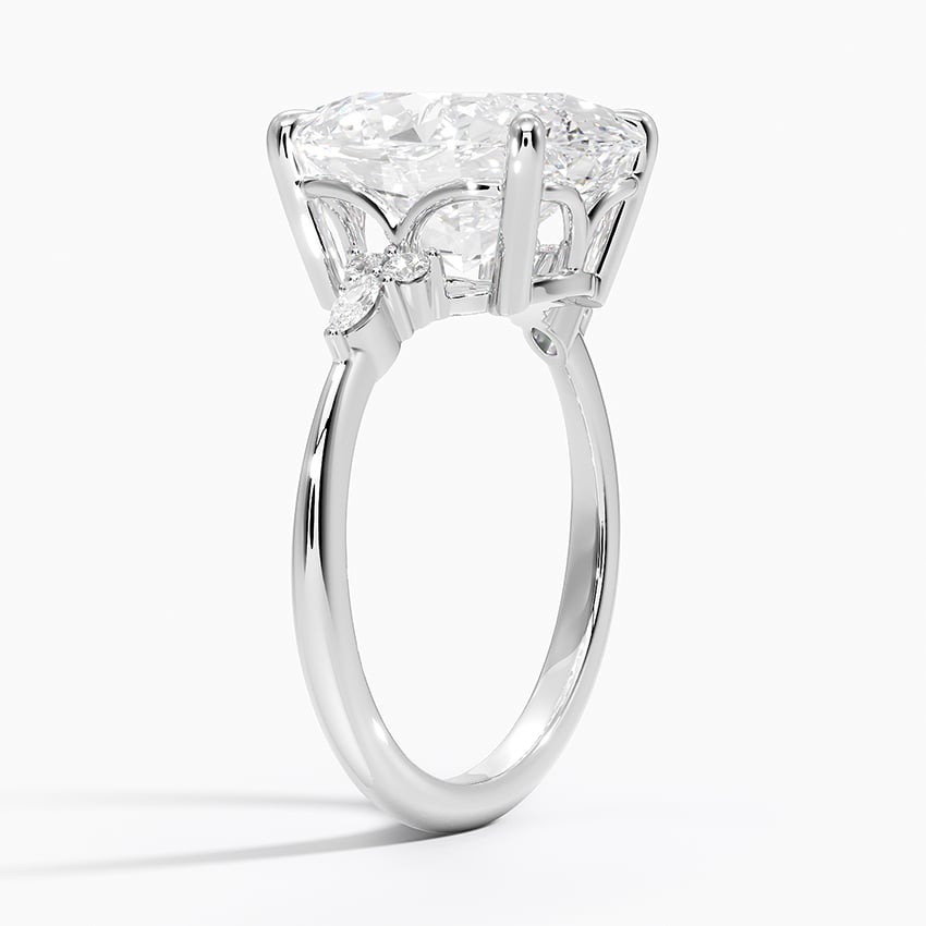 Aspen Diamond Ring - White Gold - 5 ct - Side 1