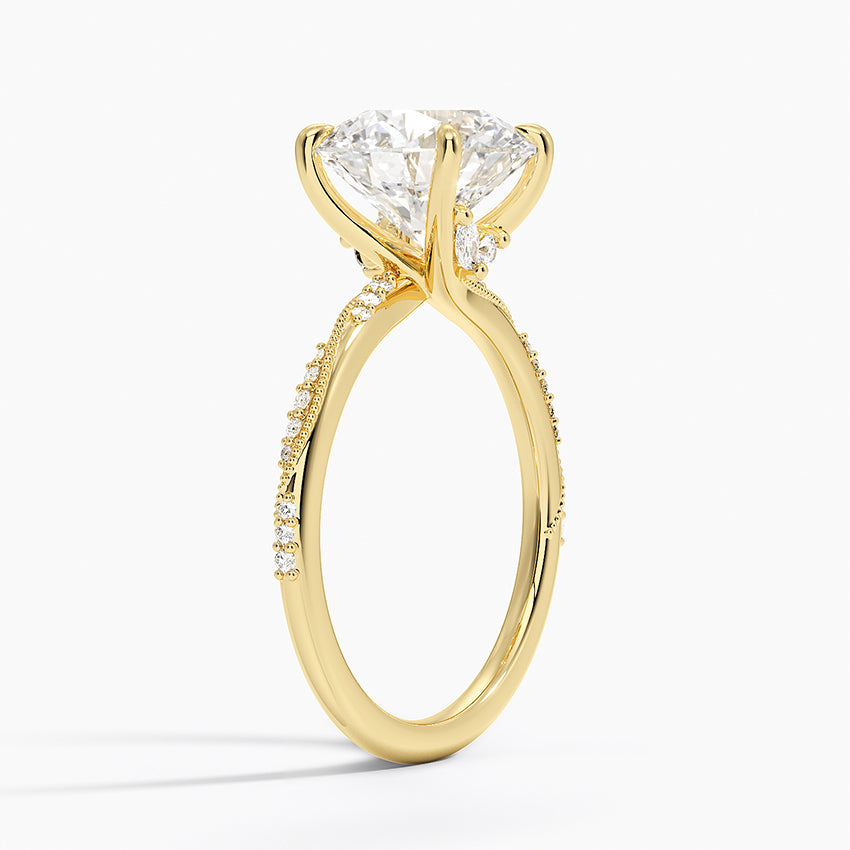 Whitsunday Diamond Ring - Yellow Gold - 3 ct - Side 1