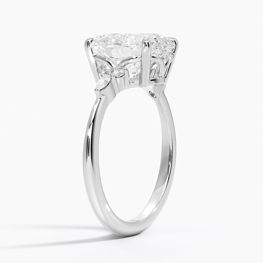 Aspen Diamond Ring - White Gold - 3 ct - Side 1