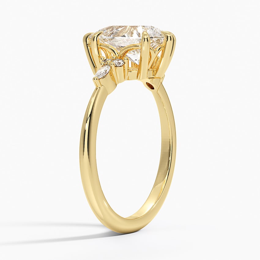 Lucerne Diamond Ring - Yellow Gold - 2 ct - Side 1