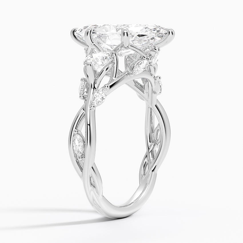 Amalfi Diamond Ring - White Gold - 5 ct - Side 1