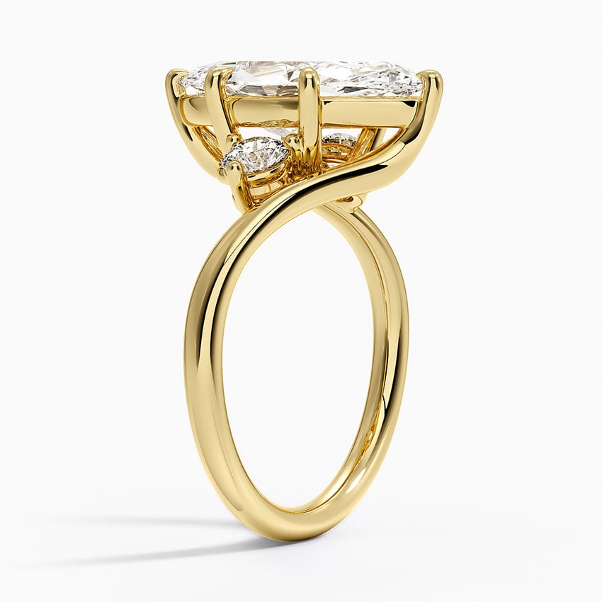 Portofino Diamond Ring - Yellow Gold - 3 ct - Side 1