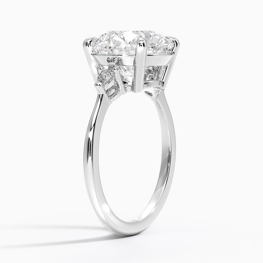 Byron Diamond Ring - White Gold - 4 ct - Side 1