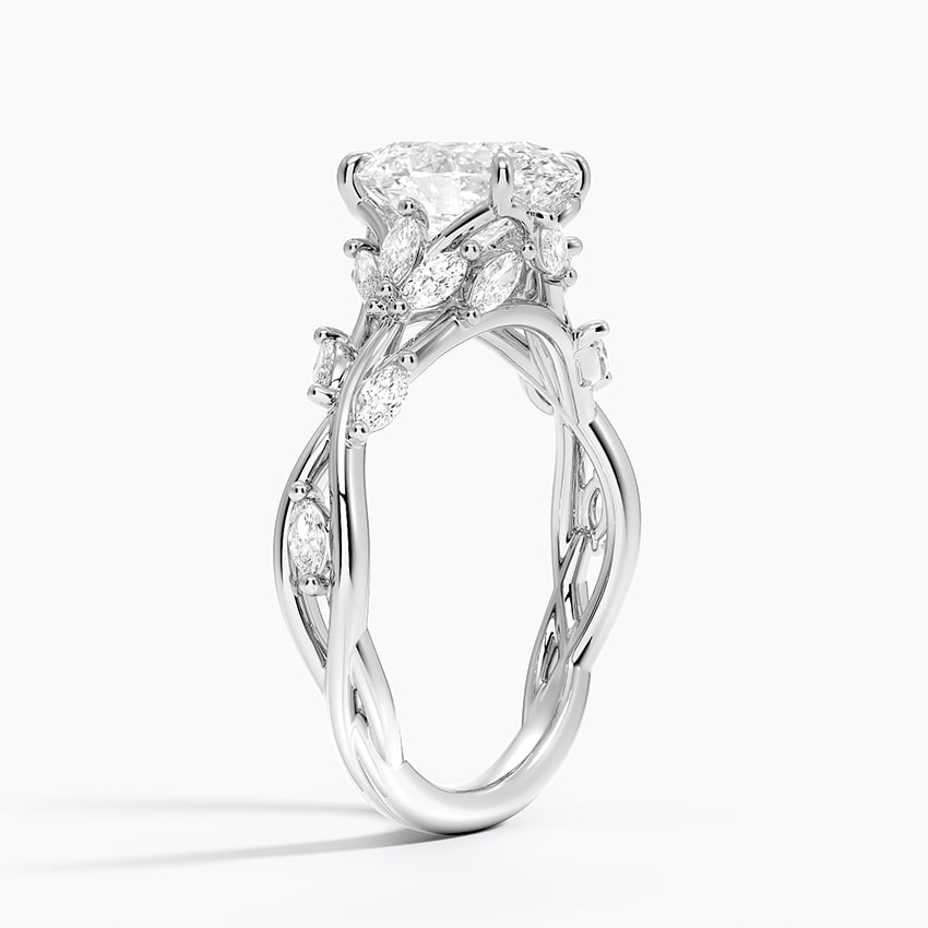 Capri Diamond Ring - White Gold - 2 ct - Side 1