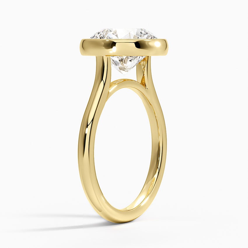 Jeju Lab-Grown Diamond Ring - Yellow Gold - 4 ct - Side 1