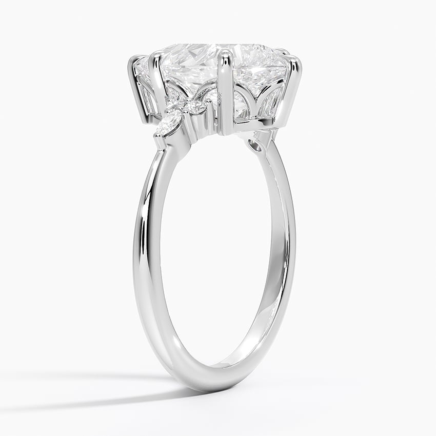 Lucerne Diamond Ring - White Gold - 5 ct - Side 1
