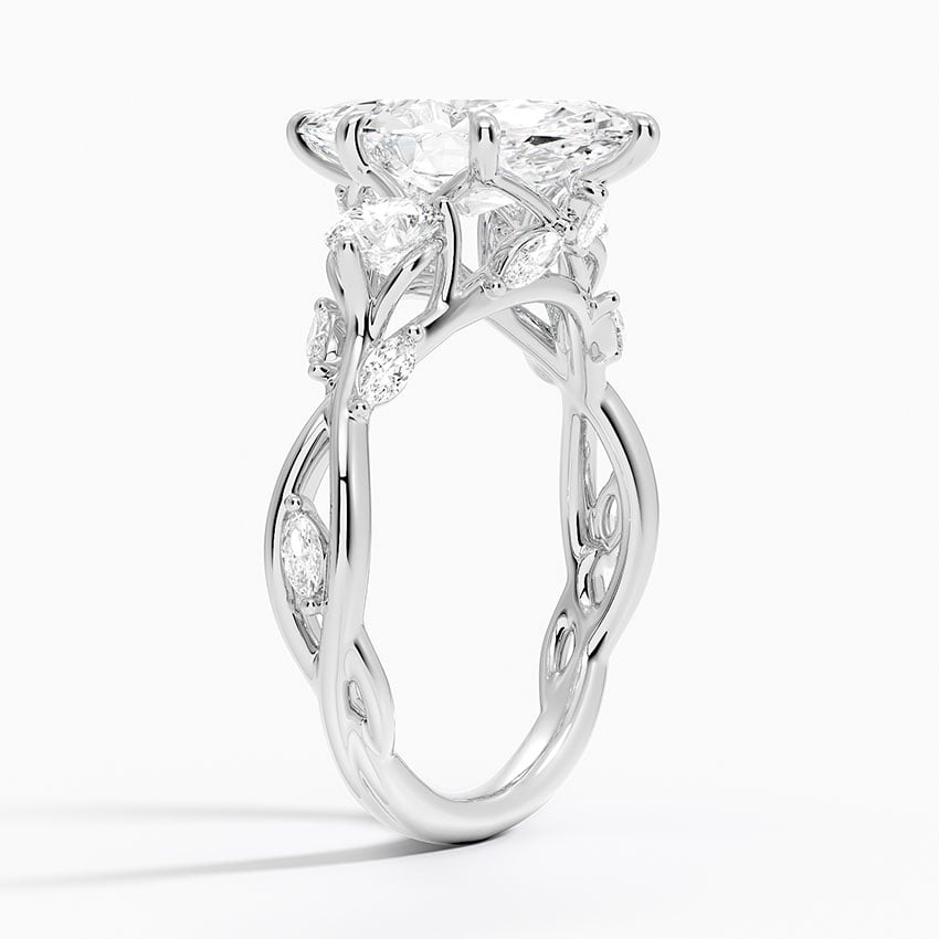 Amalfi Diamond Ring - White Gold - 2.5 ct - Side 1