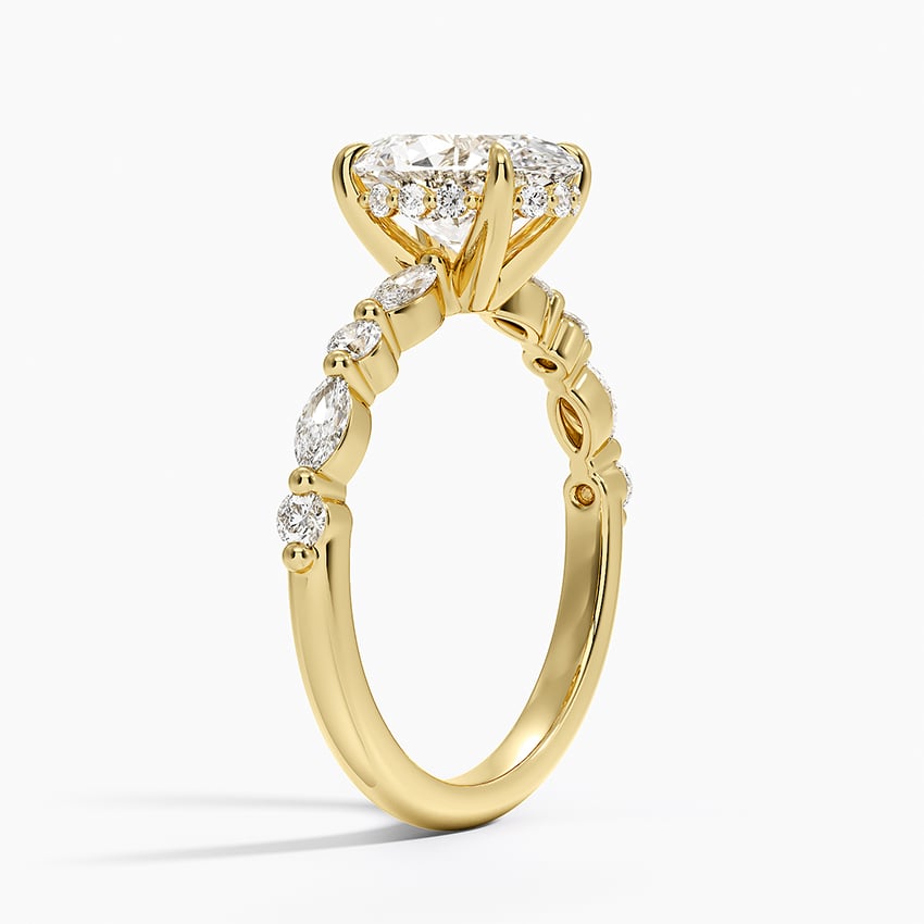 Fiji Diamond Ring - Yellow Gold - 2 ct - Side 1