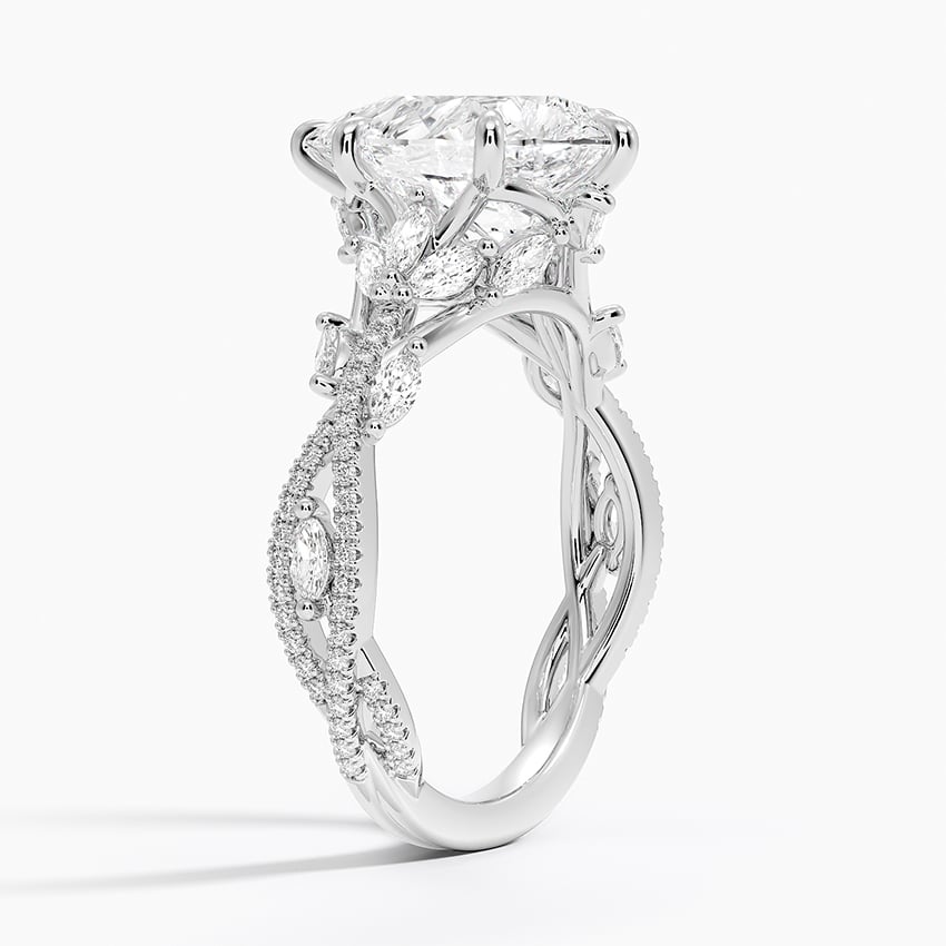 Marrakesh Diamond Ring - White Gold - 3 ct - Side 1