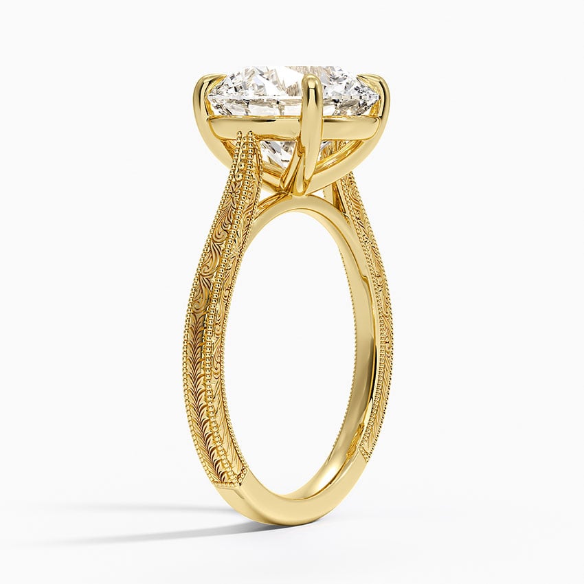 Okinawa Diamond Ring - Yellow Gold - 4 ct - Side 1