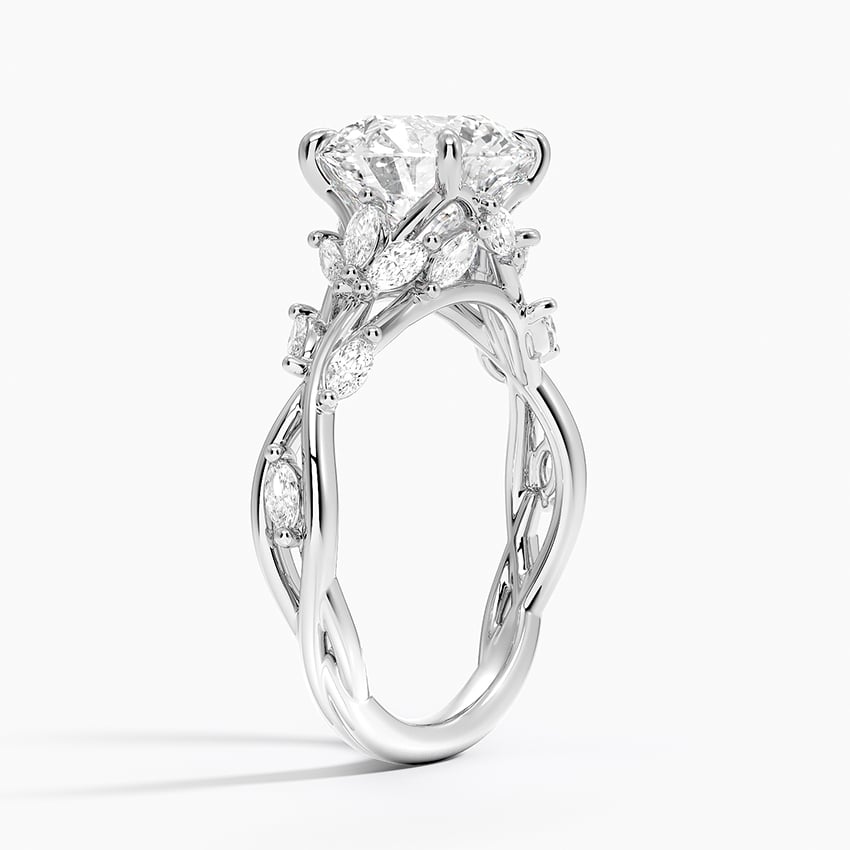 Positano Diamond Ring - White Gold - 2.5 ct - Side 1
