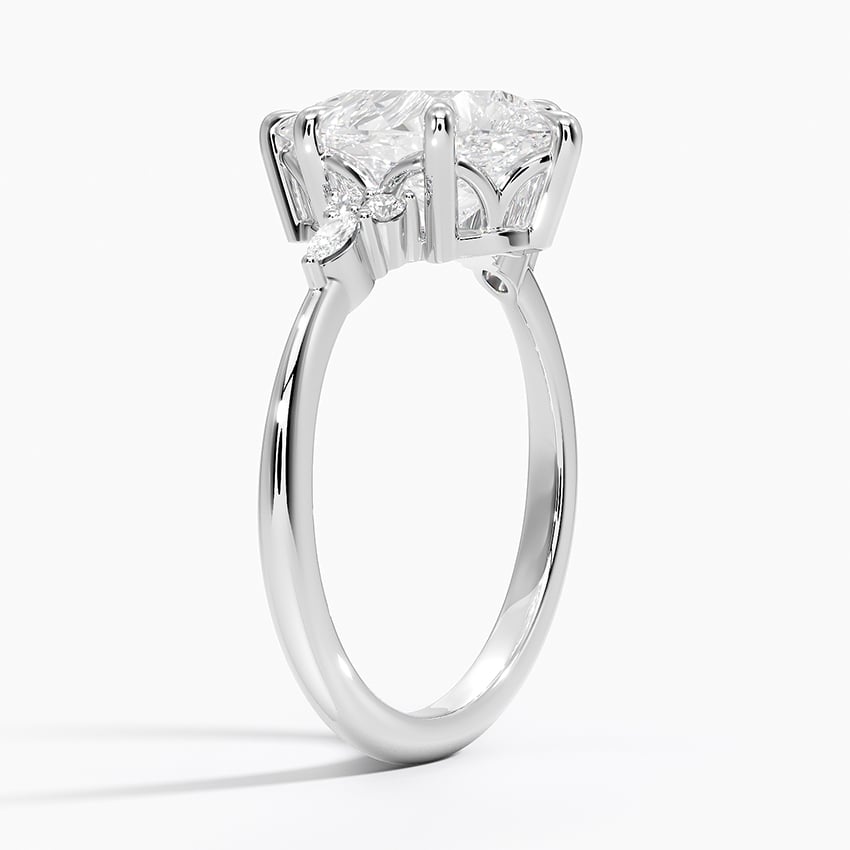 Lucerne Diamond Ring - White Gold - 2.5 ct - Side 1