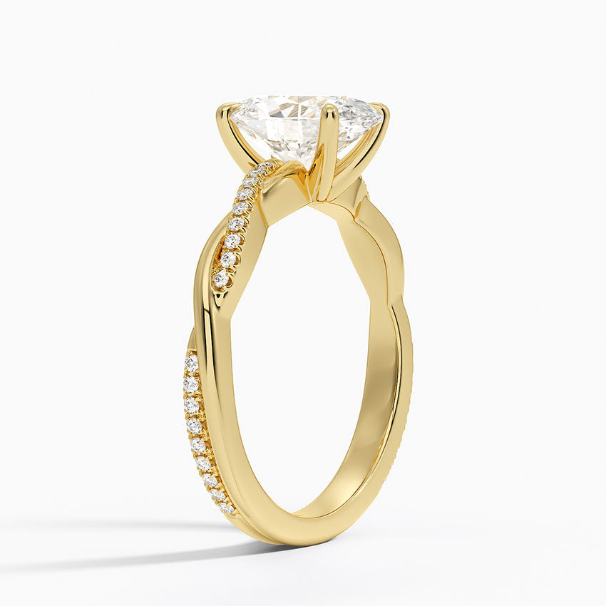 Sapporo Diamond Ring - Yellow Gold - 2 ct - Side 1