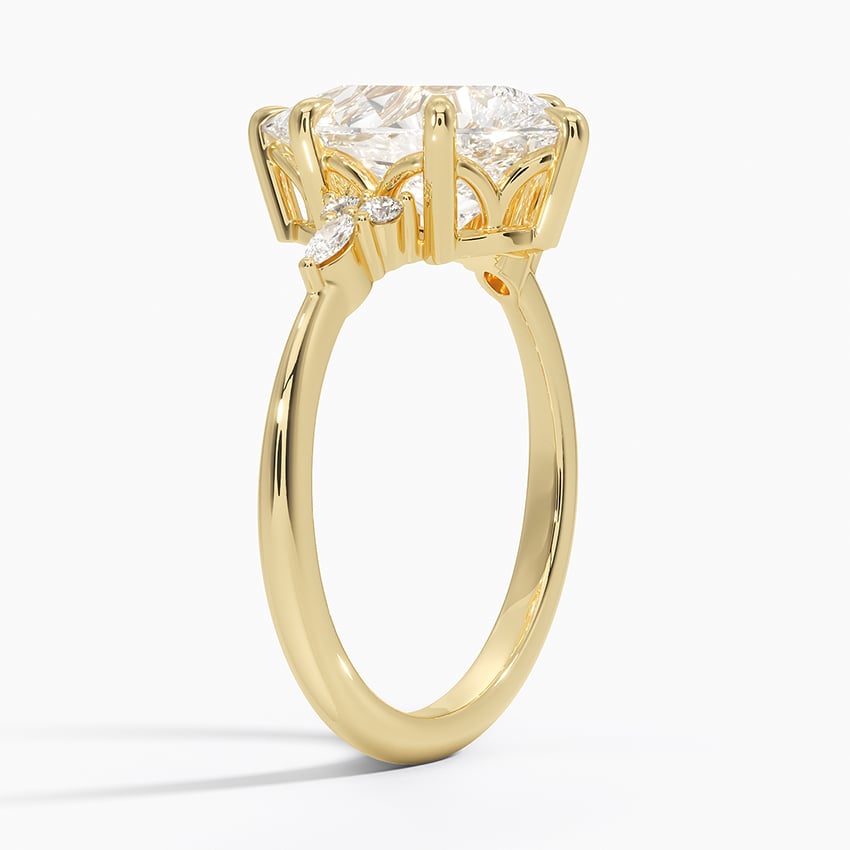Lucerne Diamond Ring - Yellow Gold - 5 ct - Side 1