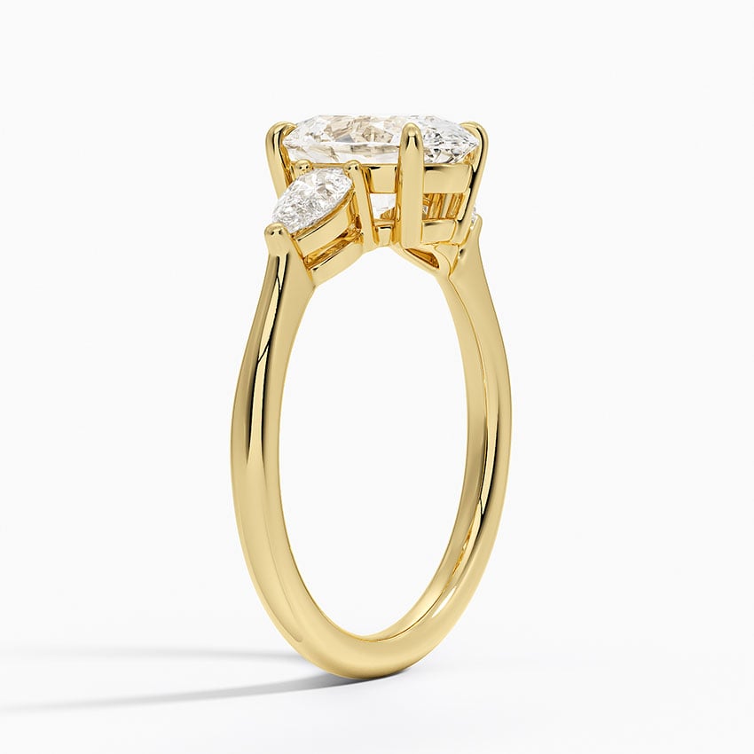 Bora Bora Diamond Ring - Yellow Gold - 2 ct - Side 1