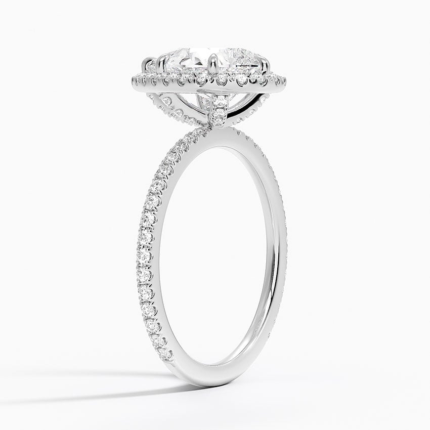 Provence Diamond Ring - White Gold - 2 ct - Side 1