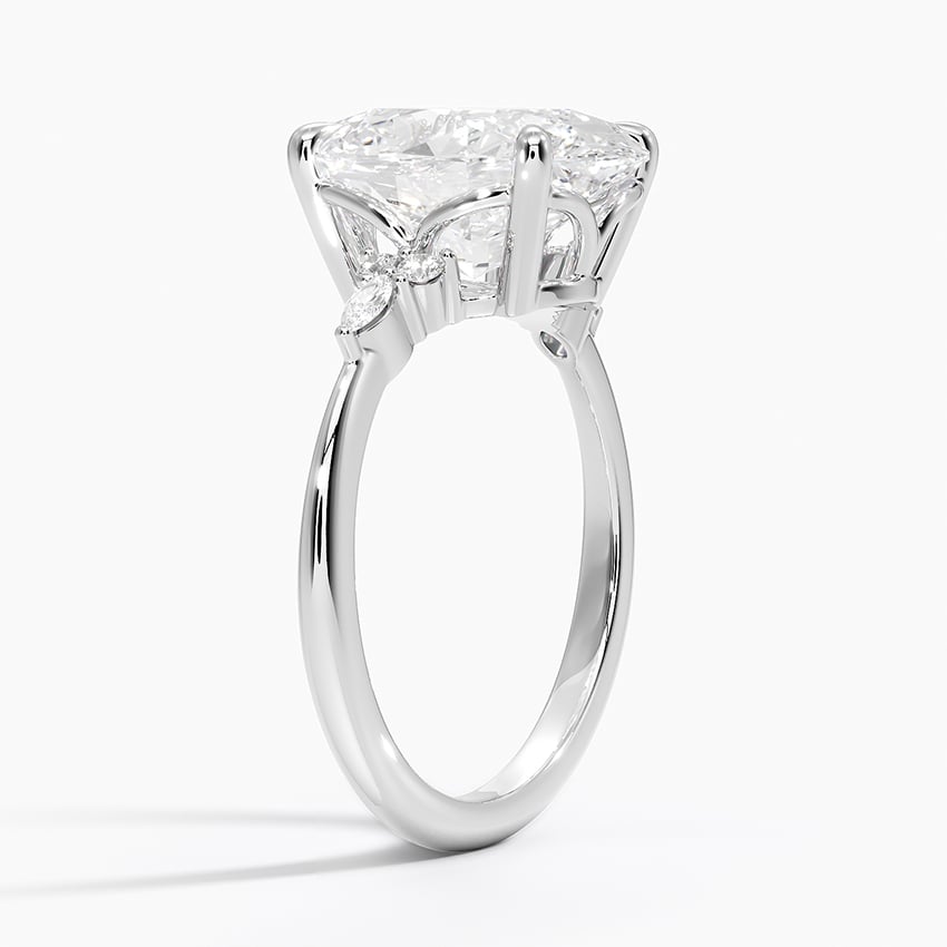 Aspen Diamond Ring - White Gold - 3.5 ct - Side 1