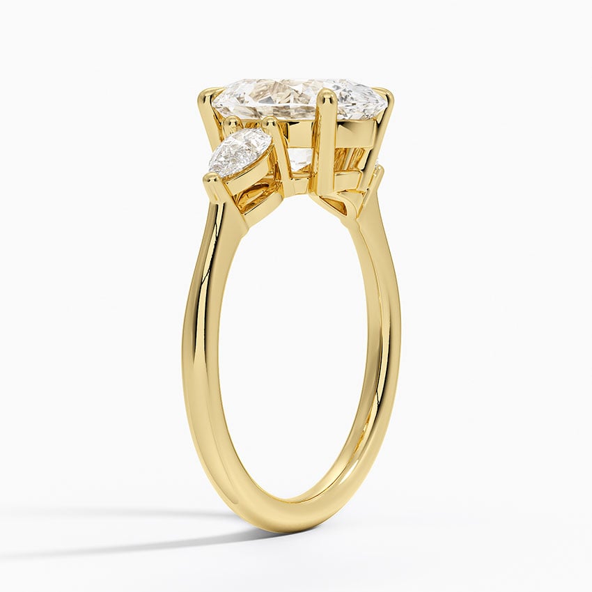 Bora Bora Diamond Ring - Yellow Gold - 2.5 ct - Side 1