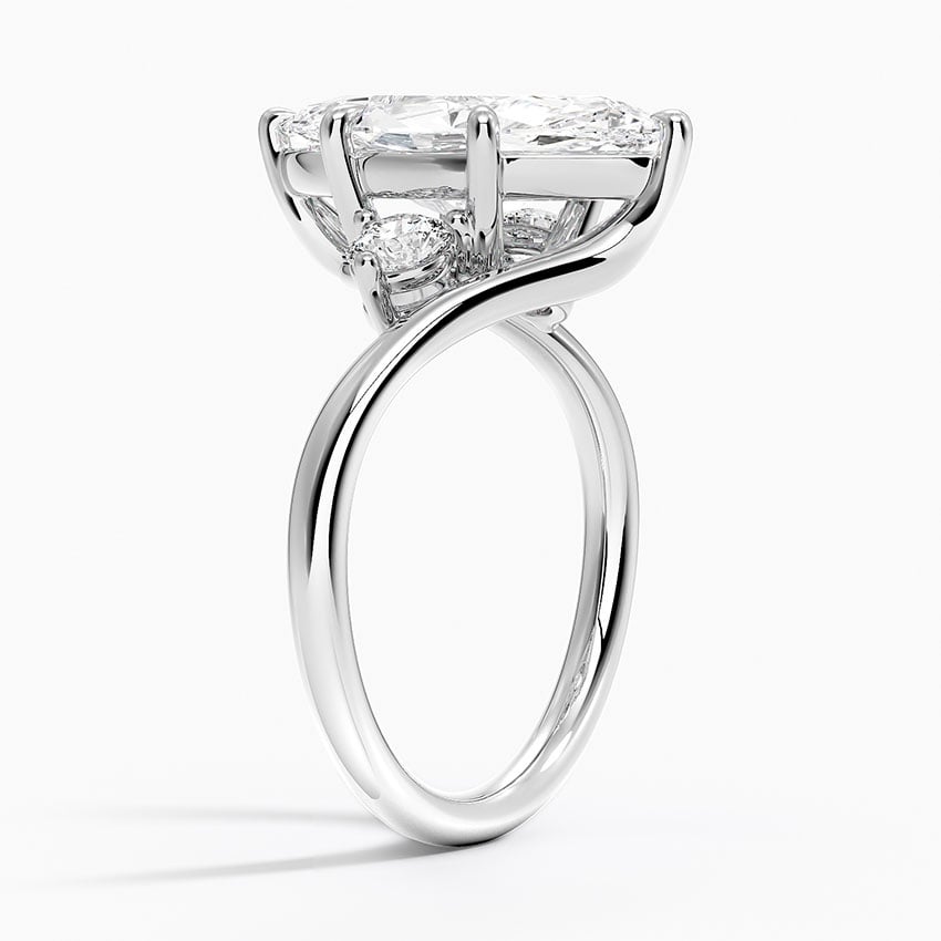 Portofino Diamond Ring - White Gold - 3.5 ct - Side 1