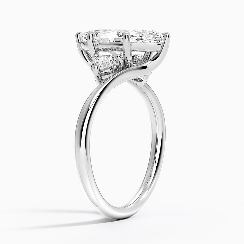 Portofino Diamond Ring - White Gold - 2 ct - Side 1
