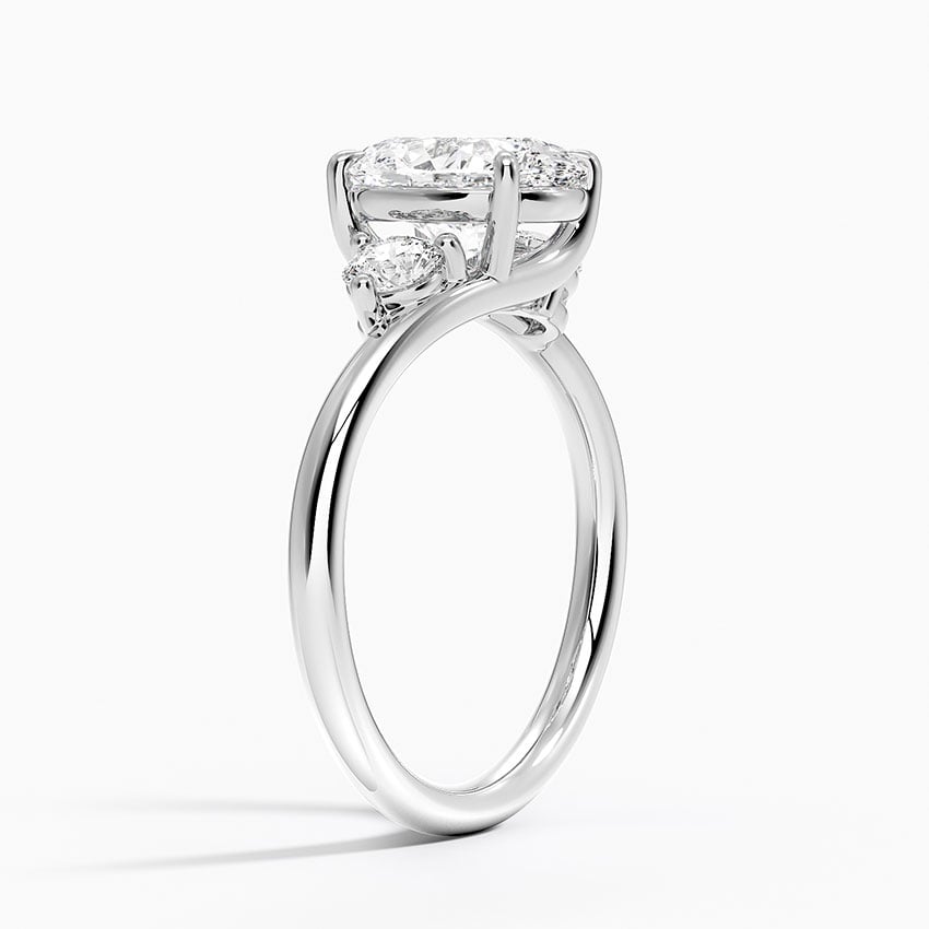 Kauai Diamond Ring - White Gold - 2 ct - Side 1