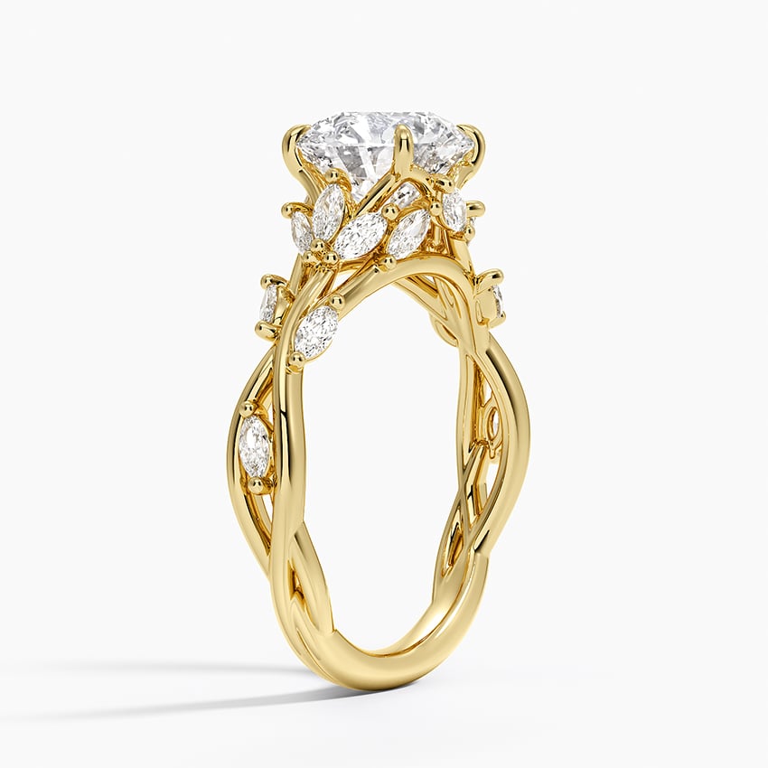 Positano Diamond Ring - Yellow Gold - 2 ct - Side 1