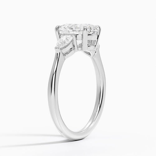 Bora Bora Diamond Ring - White Gold - 2 ct - Side 1