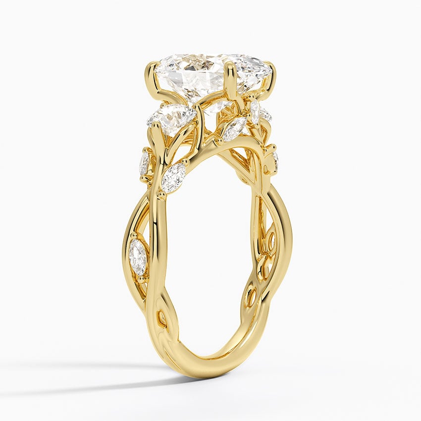 Santorini Diamond Ring - Yellow Gold - 2.5 ct - Side 1