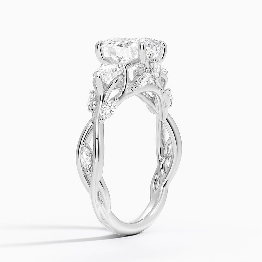 Santorini Diamond Ring - White Gold - 2 ct - Side 1
