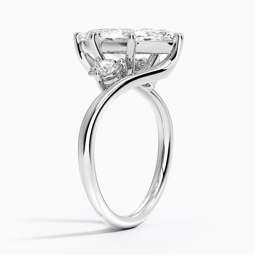 Portofino Diamond Ring - White Gold - 2.5 ct - Side 1