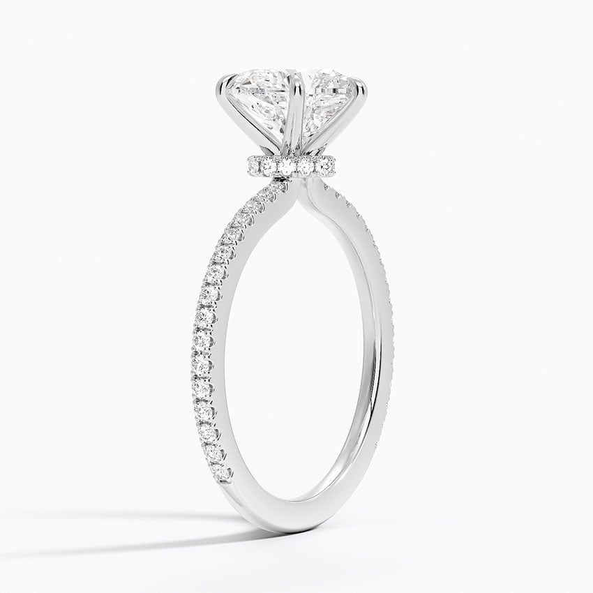 Verona Diamond Ring - White Gold - 2 ct - Side 1
