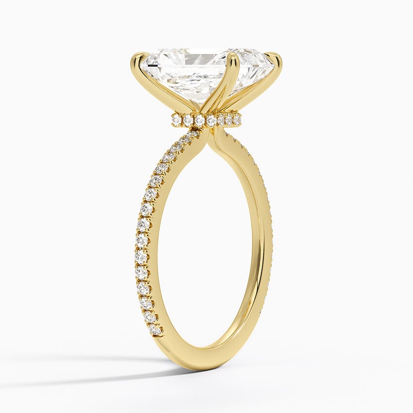 Bellagio Diamond Ring - Yellow Gold - 3 ct - Side 1
