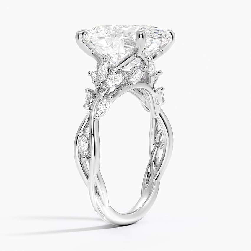 Capri Diamond Ring - White Gold - 5 ct - Side 1