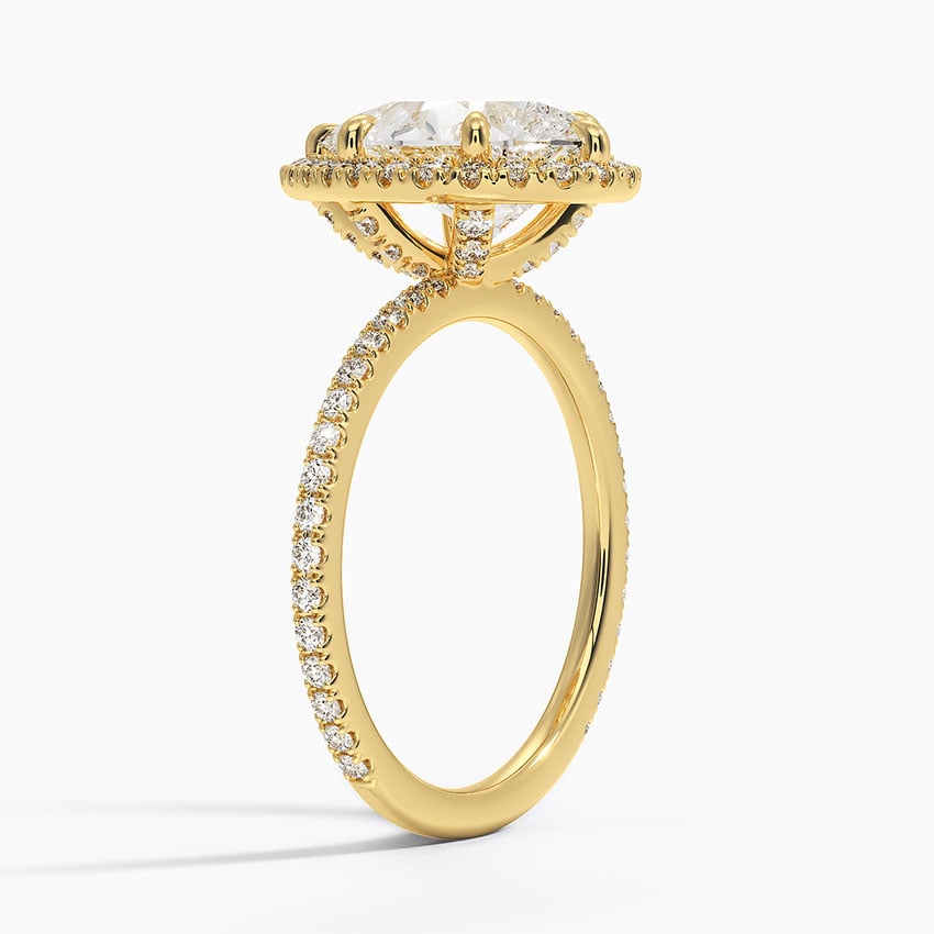 Provence Diamond Ring - Yellow Gold - 2.5 ct - Side 1