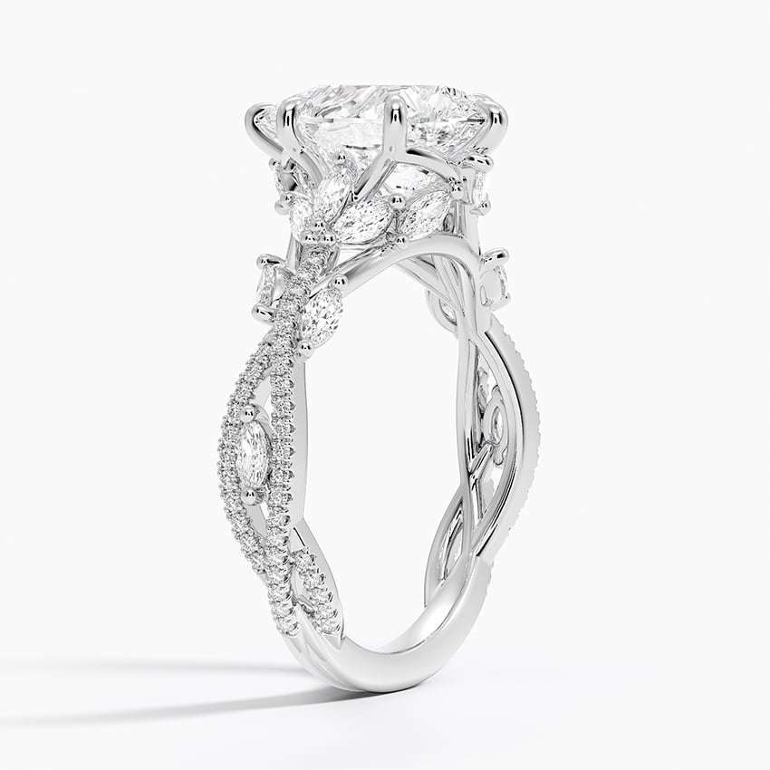 Marrakesh Diamond Ring - White Gold - 2.5 ct - Side 1