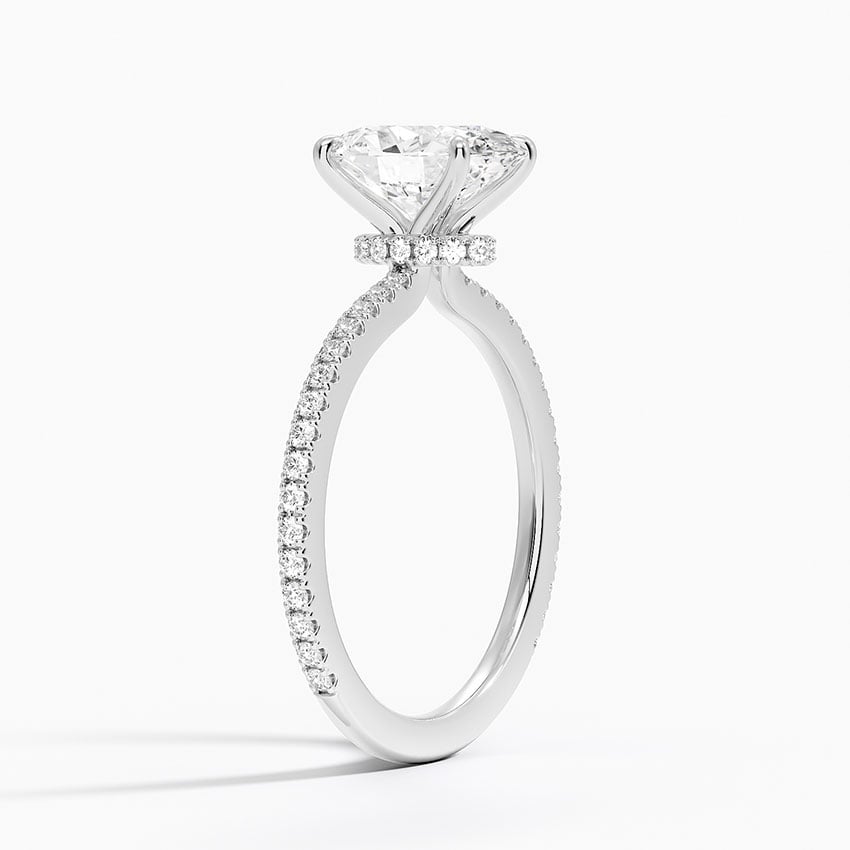Seville Diamond Ring - White Gold - 2 ct - Side 1