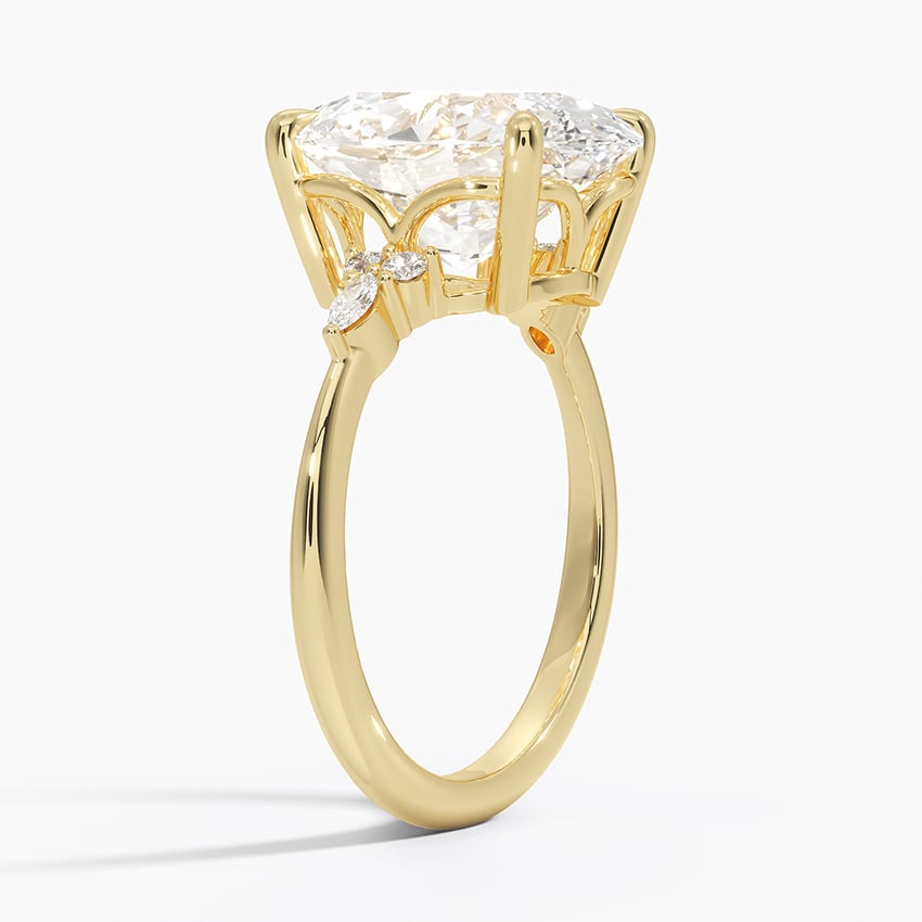 Aspen Diamond Ring - Yellow Gold - 5 ct - Side 1