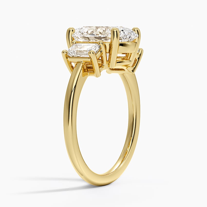 Geneva Diamond Ring - Yellow Gold - 3 ct - Side 1