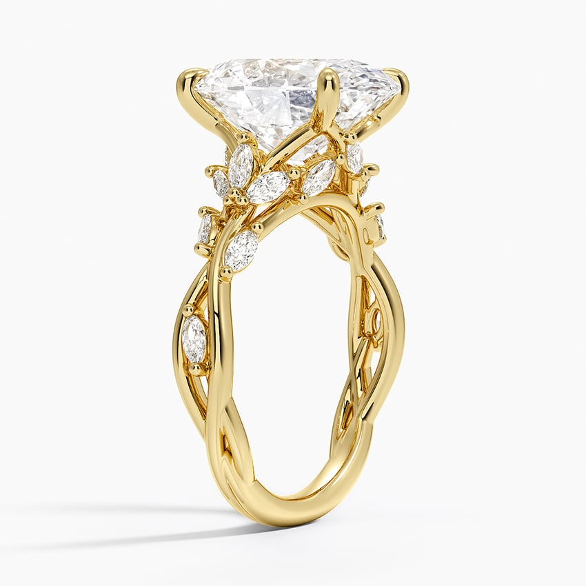 Capri Diamond Ring - Yellow Gold - 5 ct - Side 1